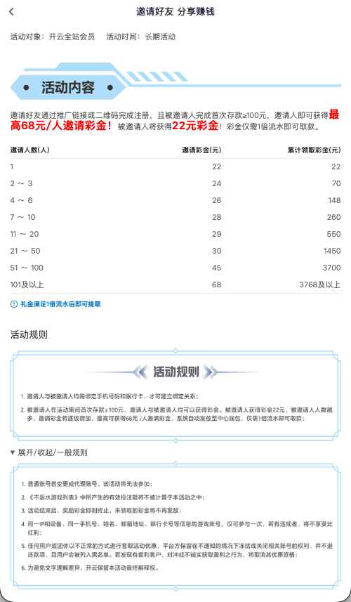开云体育邀请好友奖励